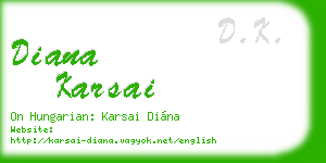 diana karsai business card